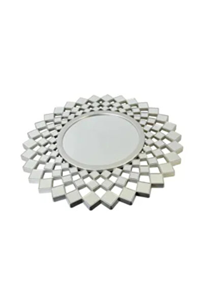 Generic Brand Oglindă decorativă rotundă cu ramă tip mozaic geometric, design...