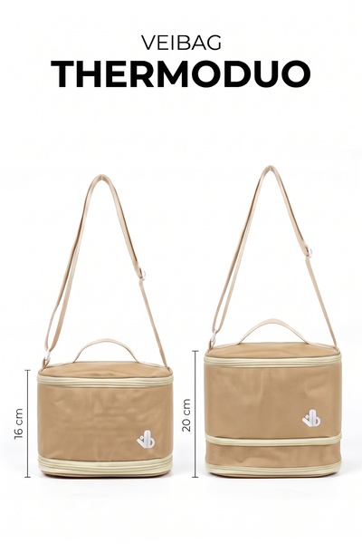 VEIBAG Thermoduo Bellows Heat Insulated Thermal Bag |   Waterproof Feeding, Bottle Carrying Bag, Mink