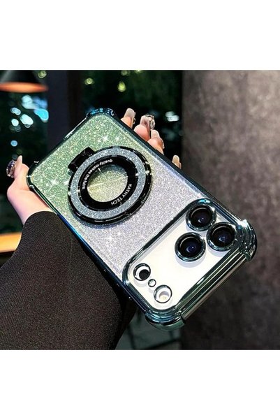 Generic Magnetic Glitter Case for iPhone 17 Pro Max，Bling Camera Lens Protect...