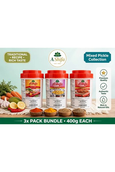 Generic Brand مجموعة مخللات شيفا المتنوعة 3 أنواع - مخلل متنوع 400 جرام + مخل...