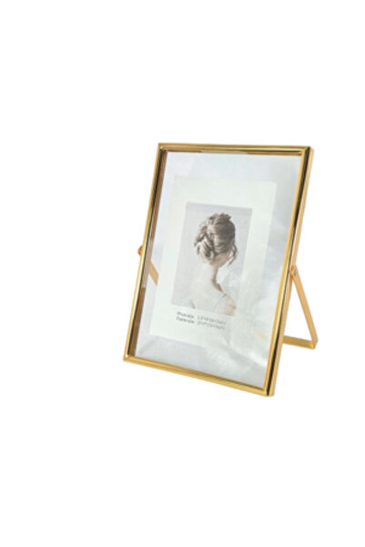 Generic Brand Ramă foto aurie cu suport, format 13x18 cm, design elegant mini...