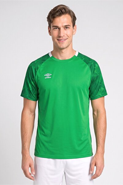 UMBRO Men Sportswear Fit Short Sleeve Running Jersey, Green