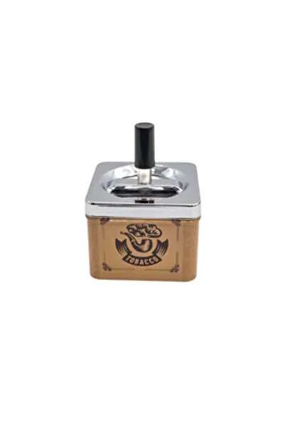 Generic Brand SQUARE METAL ASHTRAY WITH FOLD 8.5×12 CM