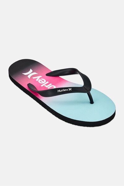 Hurley شبشب رجالي سهل الارتداء بشعار العلامة التجارية، متعدد الألوان