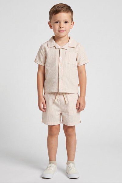 Lily & Jack Kids Boy 2 Pcs Stripe Short Sleeve Shirt And Shorts, Multicolor