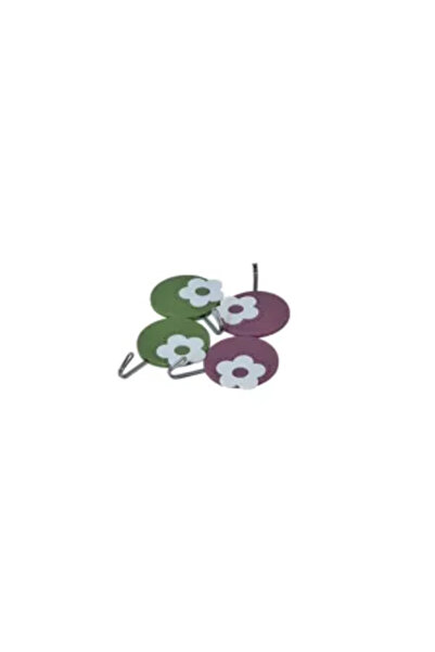 Generic Brand Set 2 Agățători Decorative cu Floare – Culori Verde și Roz