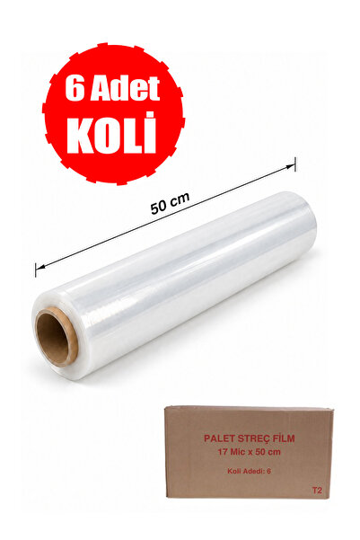 Başol Palet Streç Film - 2250 gr Net Streç - Masura Dahil 2600 gr - 50 cm - 17 mikron (6'lı Koli)