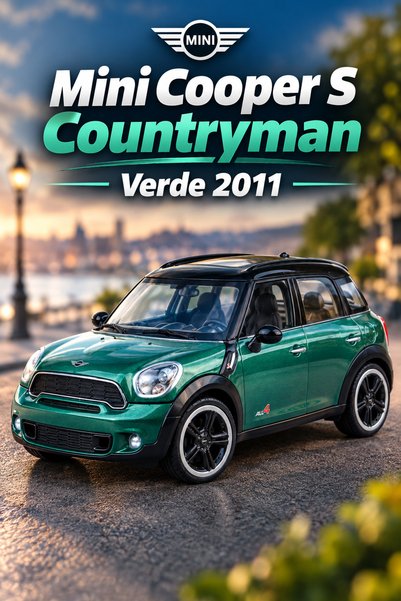 L'eDoren سيارة ميني كوبر إس كانتريمان فيردي 2011 موديل 1/24 مصنوعة من المعدن ...