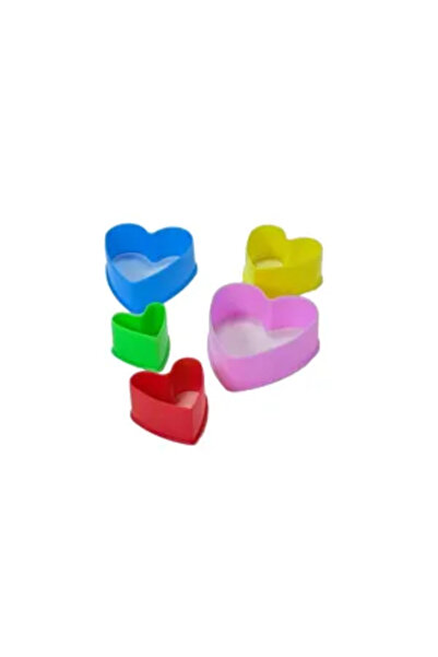 Generic Brand Set of 6 Colorful Heart Shapes – Cutters for Cakes, Fruits or P...