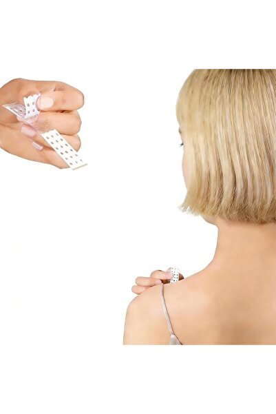 Generic شريط لاصق مزدوج الجوانب للملابس، حواف الأكمام والياقات، شريط لاصق للخ...
