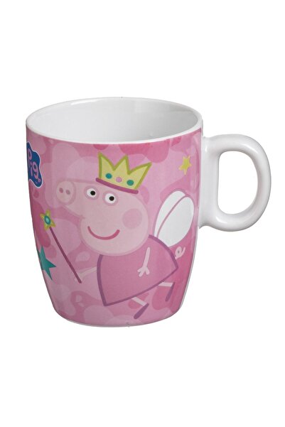 OEM Cană Mini Porțelan Peppa Pig Roz, 220ml, Model cu Baghetă și Comoară
