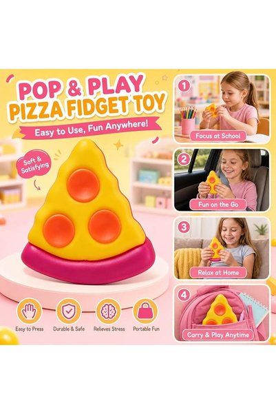 TERRIFI Squishy Squeeze Pizza Toys, Ultra Soft Slow Rising Squishies, Stress Balls