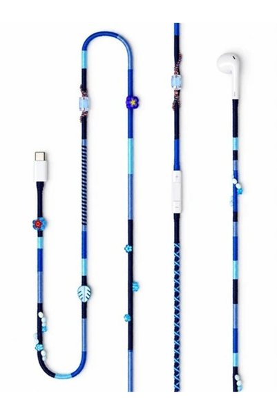 Happy-Nes Aegean Boncuklu USB-C Konektörlü İphone Uyumlu Kulaklık