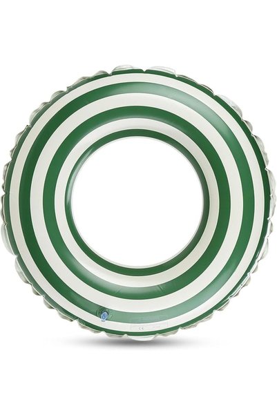 SODANEED Inflatable Swimming Ring, 35" Vintage Stripe Inflatable Tube Pool Fl...