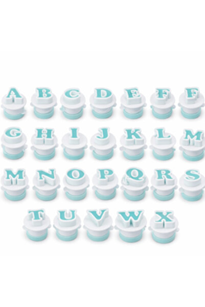 Generic Brand Formă Ornamente Tort Litere, Set Decupatoare Aluat și Fondant, ...
