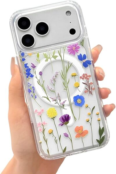 GENERAL ZTOFERA for iPhone 17 Pro Case Fit for MagSafe - Big White Flower