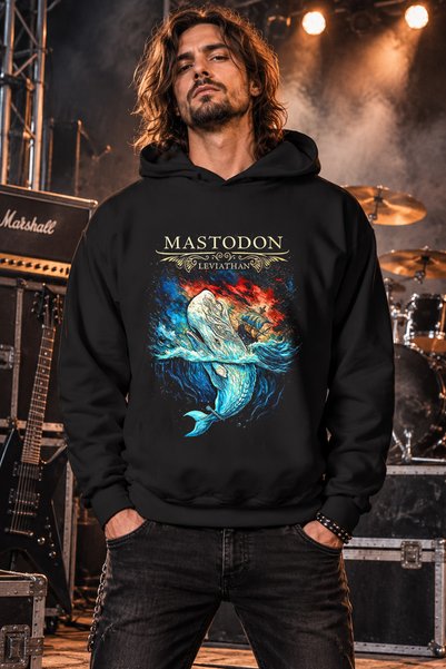 BUTSHIRT 'Mastadon - Leviathan' Printed Unisex Hooded Slim Fit Sweatshirt