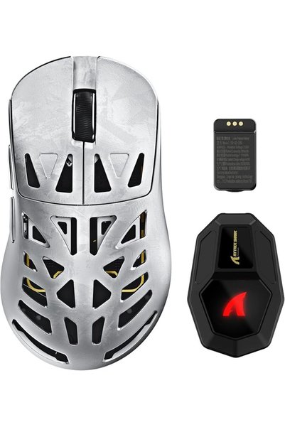 MAMBASNAKE ماوس الألعاب اللاسلكي Attack Shark RS6 Ultra LIGHTSPEED - أسود
