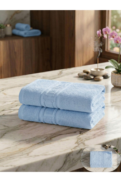 Truva Home Set 2 Prosoape Baie Mari Hoteliere Greek | 70x140 cm | Bumbac Turc...