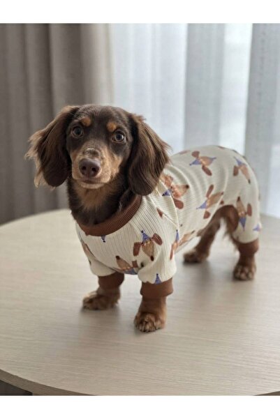 Barneystore Kedi Köpek Pamuk Penye Tulum Pijama