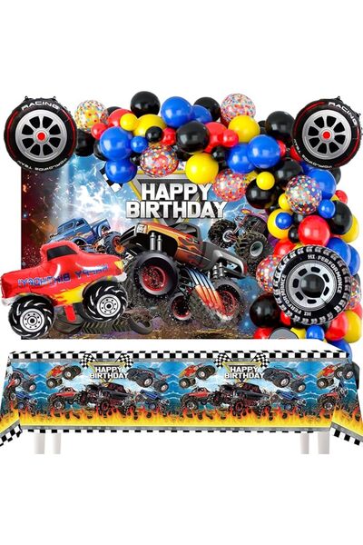 Generic 26pcs Big Truck Birthday Party Balloons for Monster Racing Party Deco...