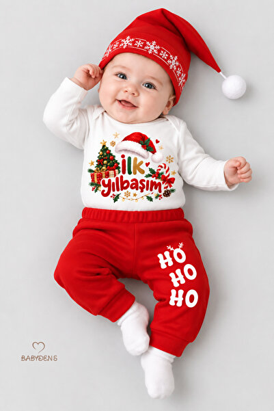 BABYDEN'S Baby New Year's Set My First New Year's Printed Christmas Outfit 10...