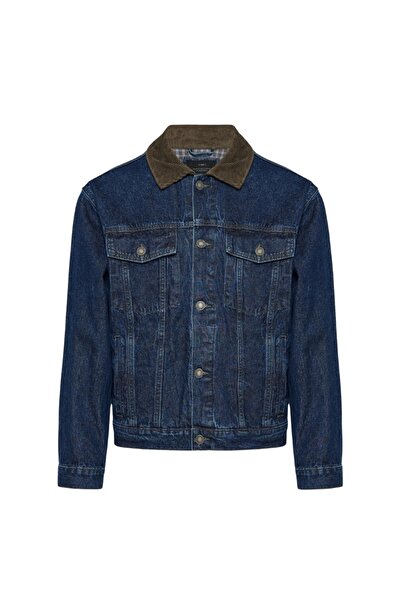Funky Buddha Ανδρικό Denim Μπουφάν FBM014-078-01 – Dk Blue - xl