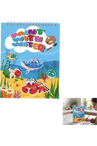TERRIFI Water Coloring Book for Toddlers, Mess Free Animal World Theme Painti...