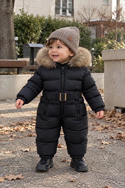 Atelier CONTEMPO Contempo KIDS Bebek / Çocuk Kapüşonlu Kürklü Şişme Astronot ...