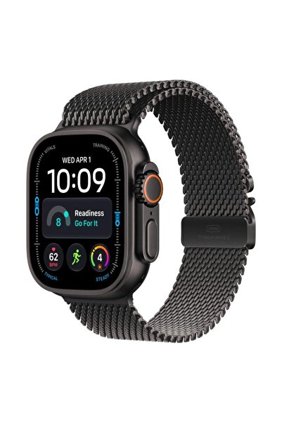 Apple Watch Ultra 4 GPS + Cellular 49mm Titan Negru cu Brățară Milaneză din T...