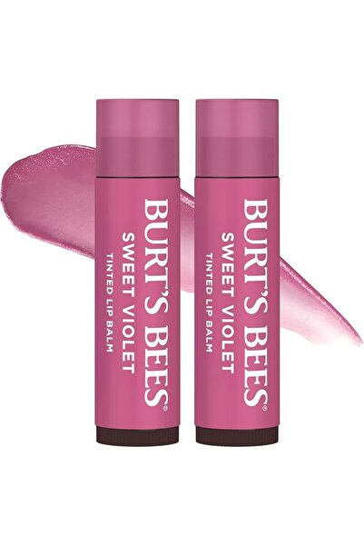 Burt's Bees بلسم شفاه ملون طبيعي 100%، عبوة من قطعتين