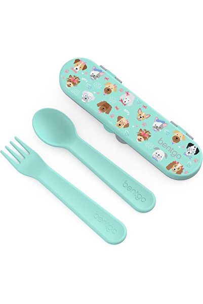Bentgo ® Kids Utensil Set - Reusable Plastic Fork, Spoon & Storage Case - BPA...