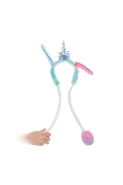 OEM Coroniță Par Unicorn cu Aripi Paiete Holografice & Miscare – Accesoriu Fe...
