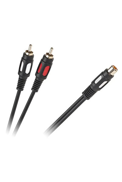 Cabletech Cablu adaptor RCA mama la 2x RCA tata 0.25m