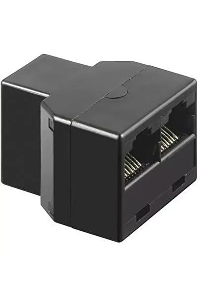 goobay Adaptor 8p8c ISDN RJ45 mama la 2x RJ45 mama negru