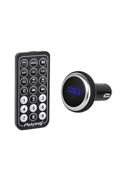Peiying Modulator audio FM cu afișaj Bluetooth de 1,4"