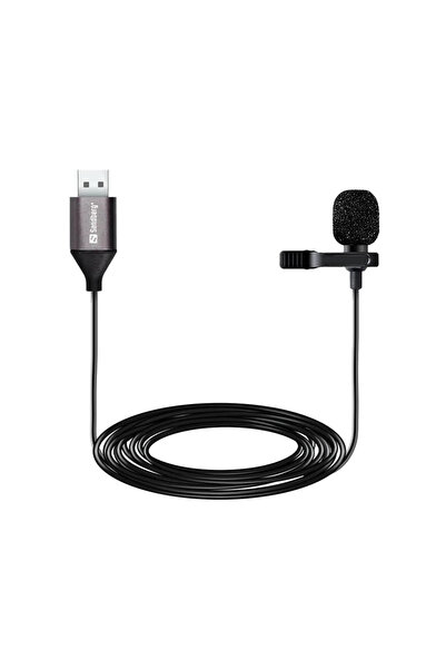 Sandberg Microfon lavaliera cu clip 126-19 USB 2m negru