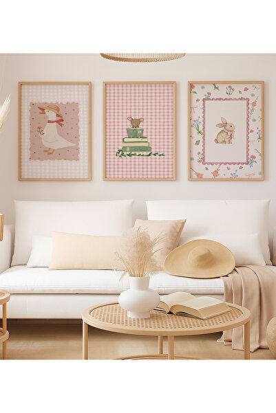 VOBA STORE ÇOCUK ODASI İÇİN hayvan temalı çerçeve görünümlü mdf baskı tablo s...