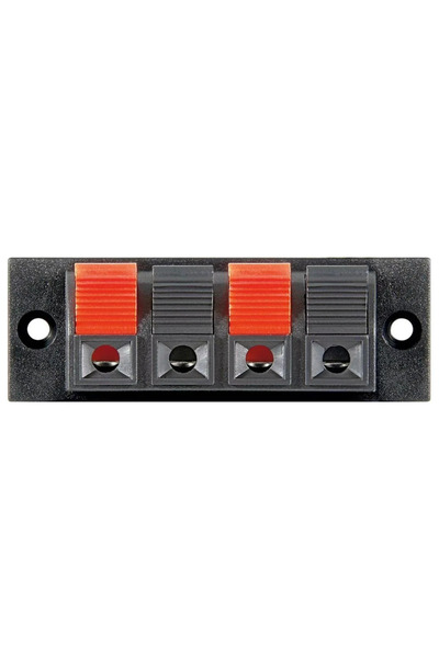 goobay Terminal difuzor 4 poli de tip push rosu/negru panou