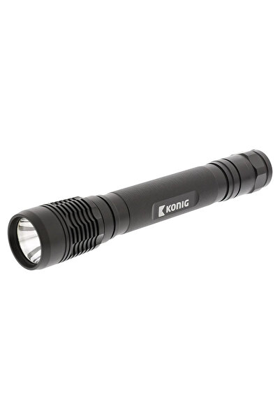Konig Lanterna cu carcasa din aluminiu neagra LED 10W Baterie tip C R14