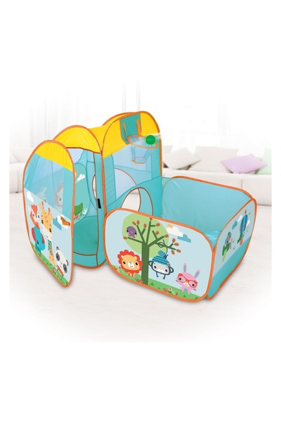 FISHER PRICE Set Cort cu Piscină, Bile și Coș de Baschet – Zonă de Joacă pent...