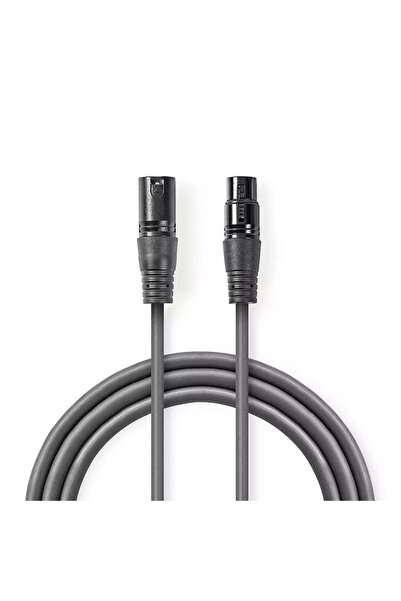 Nedis Cablu audio XLR 3-Pini tata - XLR 3-Pini mama Balansat 0.5m GrI