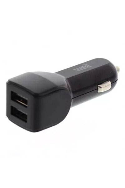 Well Alimentator USB bricheta auto 2 iesiri 2.4A negru