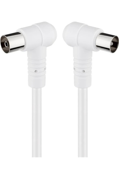 goobay Cablu COAXIAL TV antena 3.5m cotit 90 grade mama-tata 75 ohm clasa A 8...