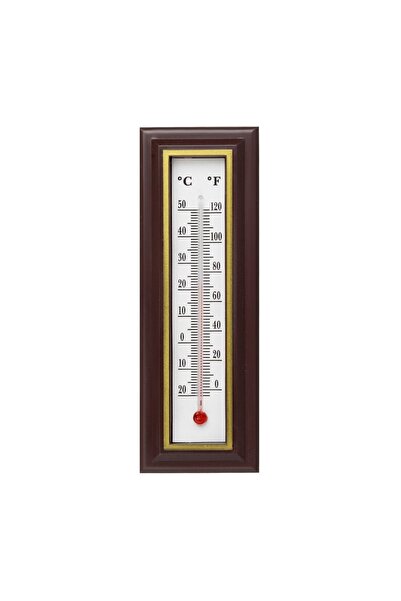 OEM Termometru de Perete din Plastic Maro 18,5 cm cu Kerosen – Afișaj °C/°F