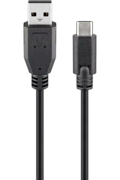 goobay Cablu USB 2.0 tata la USB Type C tata 1.8m 3A negru