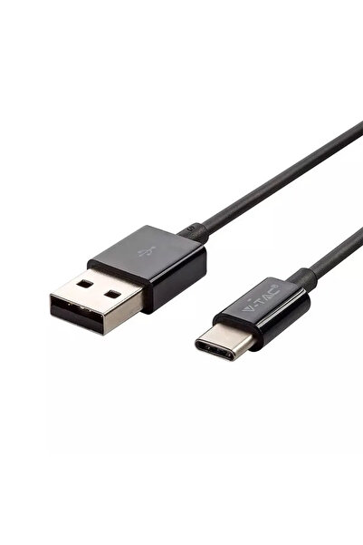 V-TAC Cablu Type C 1m SILVER EDITON negru