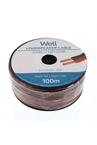 Well Cablu difuzor rosu/negru 2x0.35mm CCA LSP-CCA0.35BR-100-WL