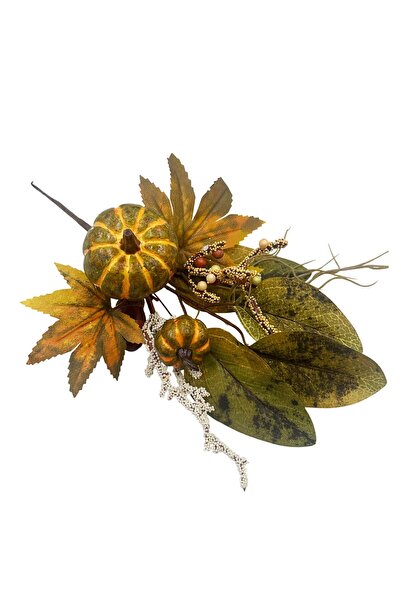 PRAVALIA CU SURPRIZE Ramură decorativă de toamnă OLIVE HARVEST, Verde-gălbui, 30 cm