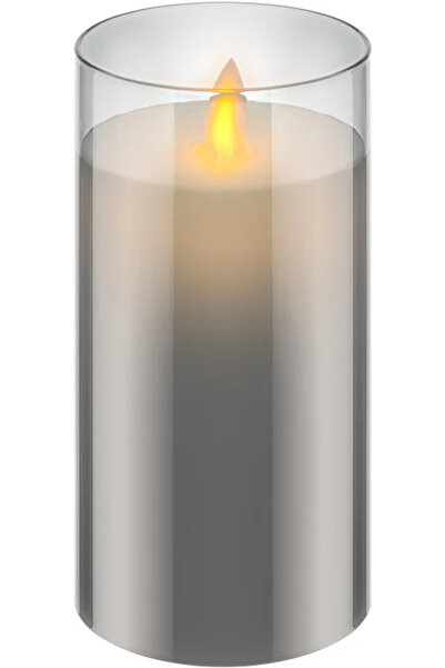 goobay Lumanare LED Real Wax din sticla 7.5x15cm 3x AAA 60372
